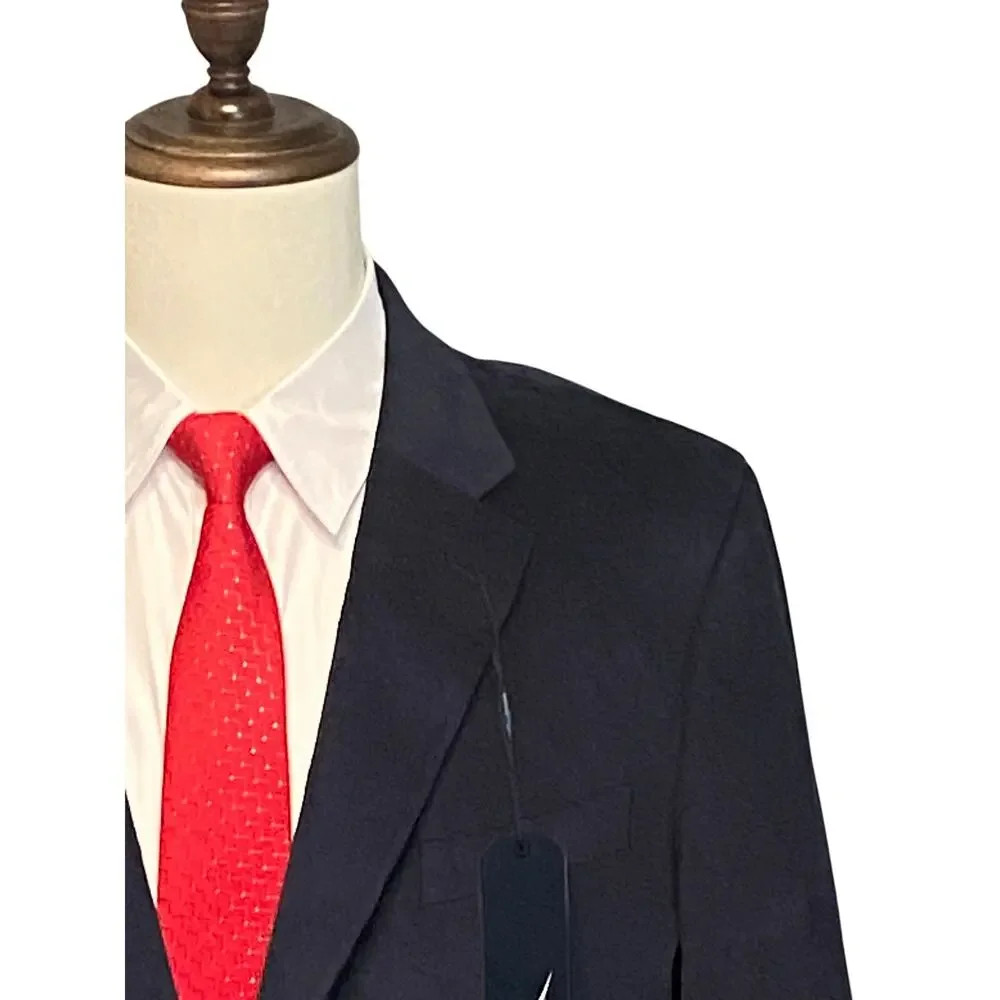 Nautica Sport Coat Men's 46 Regular Corduroy Blazer Modern Fit Navy Blue NWT